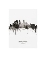 Michael Tompsett Minneapolis Minnesota Skyline Portrait Ii Canvas Art - 15.5" x 21"