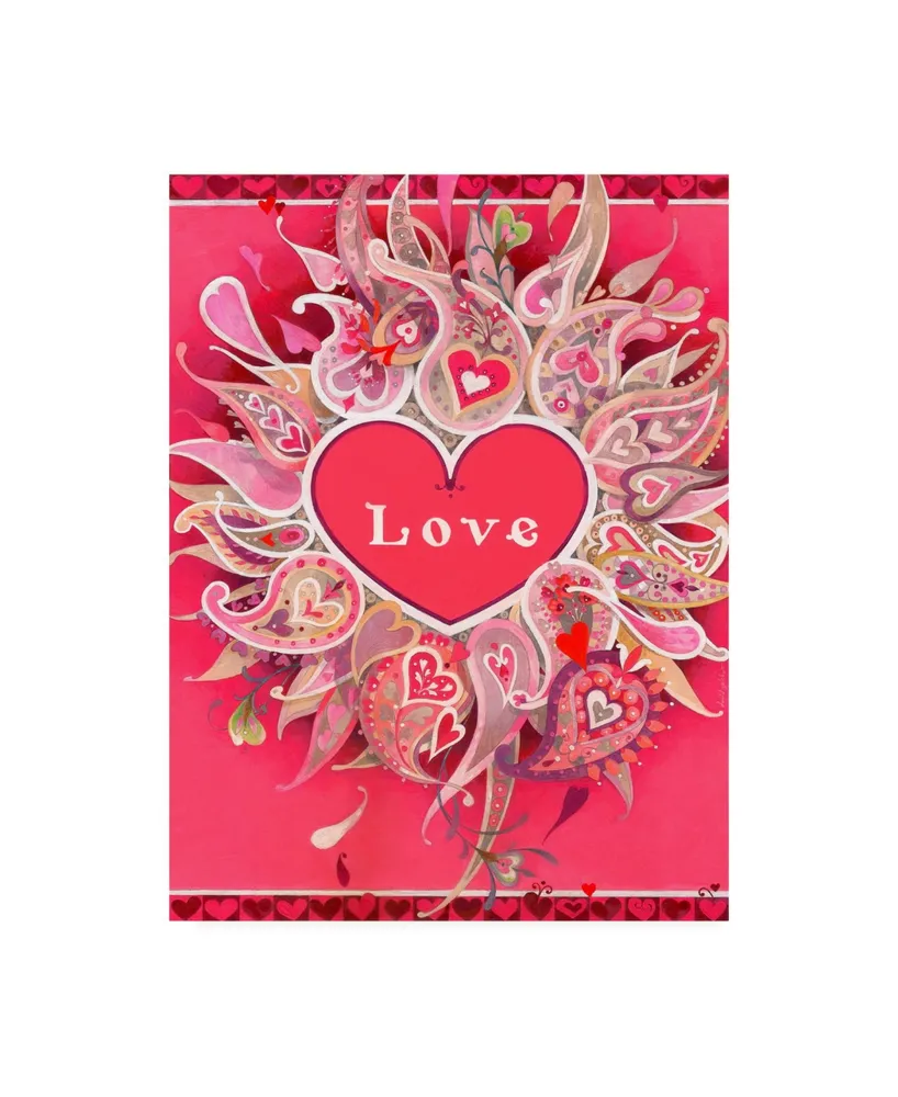 David Galchutt Love Pink Heart Canvas Art