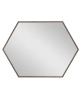 Kate and Laurel Rhodes Framed Hexagon Wall Mirror