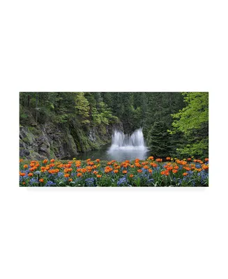 Chuck Burdic Water Music Flowers Canvas Art - 15.5" x 21"
