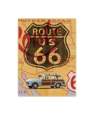 Edward M. Fieldin Route 66 Vintage Postcard Canvas Art