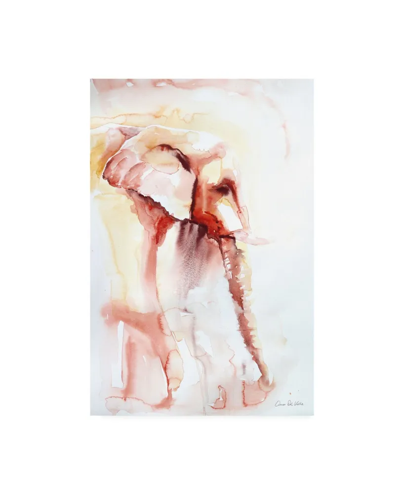 Aimee Del Valle African Elephant Pink Yellow Canvas Art
