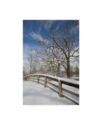 Monte Nagler Fence in the Snow Farmington Hills Michigan Canvas Art