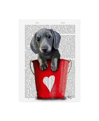 Fab Funky Buckets of Love Dachshund Puppy Canvas Art - 19.5" x 26"
