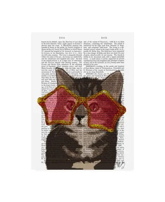 Fab Funky Kitten in Star Sunglasses Canvas Art