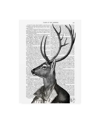 Fab Funky Deer Portrait Canvas Art