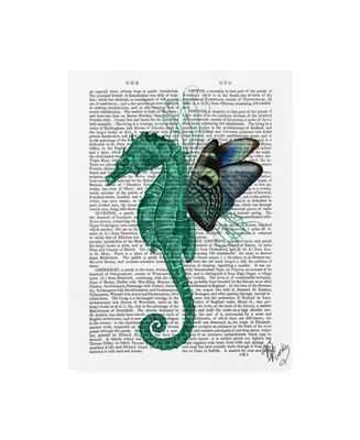 Fab Funky Winged Seahorse Canvas Art