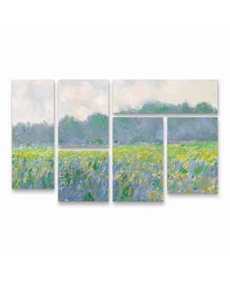 Claude Monet Field of Yellow Irises at Giverny Multi Panel Art Set 6 Piece - 49" x 19"