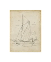 Ethan Harper Sailboat Blueprint V Canvas Art - 20" x 25"