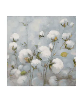 Julia Purinton Cotton Field Blue Gray Crop Canvas Art