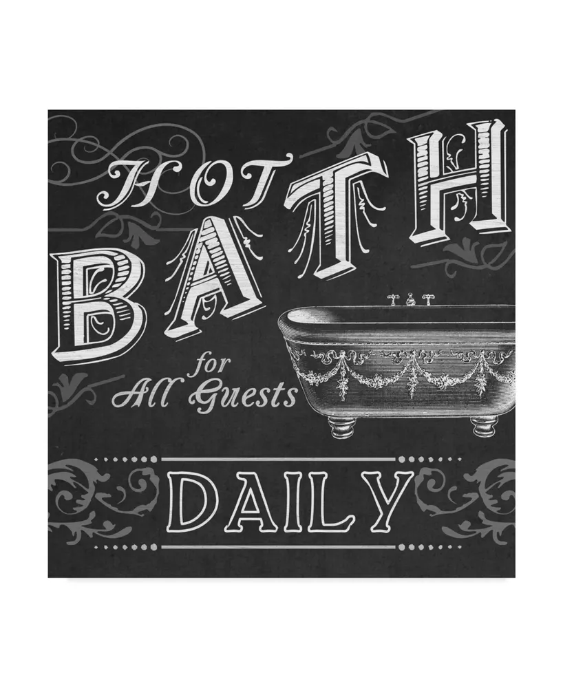 June Erica Vess Chalkboard Bath Signs Ii Canvas Art - 15" x 20"