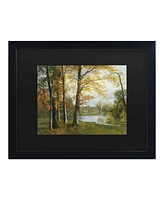 Albert Bierstadt A Quiet Lake Matted Framed Art - 15" x 20"