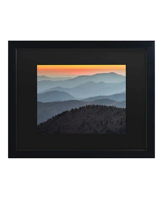 Pierre Leclerc Great Smoky Sunset Matted Framed Art - 15" x 20"