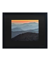 Pierre Leclerc Great Smoky Sunset Matted Framed Art - 15" x 20"