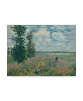 Claude O. Monet Poppy Fields Near Argenteuil Canvas Art - 20" x 25"