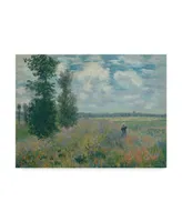 Claude O. Monet Poppy Fields Near Argenteuil Canvas Art - 20" x 25"