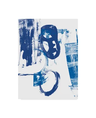 Vision Studio Blue Scribbles Ii Canvas Art - 37" x 49"