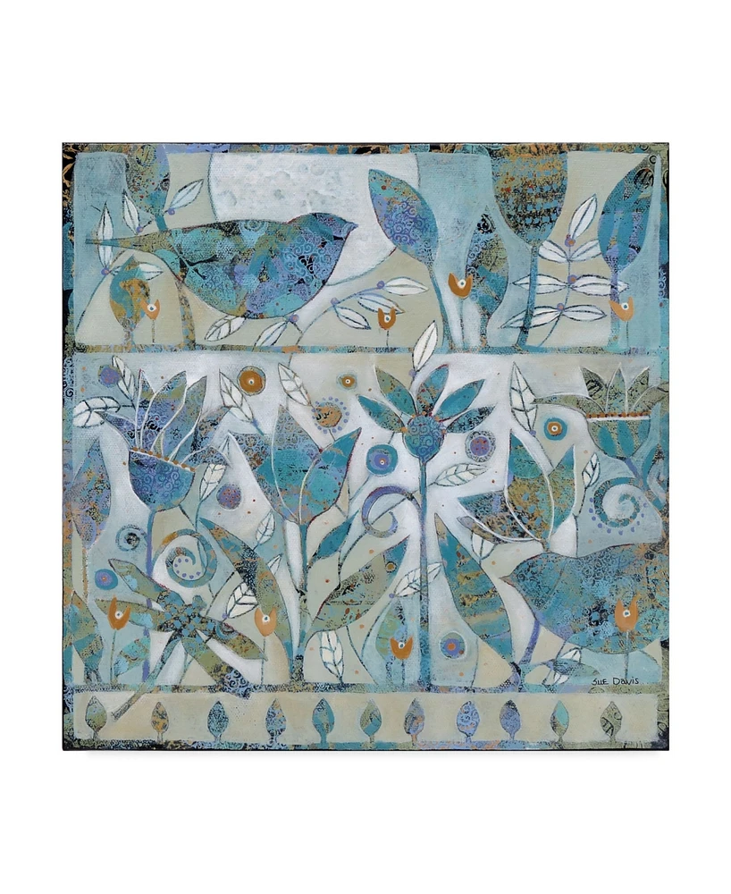 Sue Davis Spring Garden Abstract Modern Canvas Art - 15" x 20"