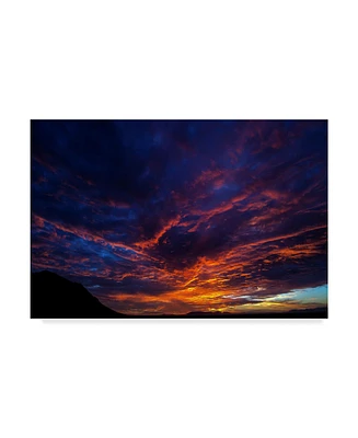 Pixie Pics Red Clouds Under Hills I Canvas Art - 37" x 49"