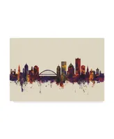 Michael Tompsett Rochester New York Skyline Iii Canvas Art - 15" x 20"