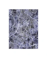 Michael Tompsett Austin Texas City Map Blue Canvas Art - 20" x 25"