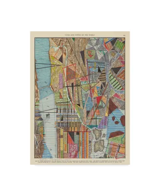 Nikki Galapon Modern Map of New York I Canvas Art - 15" x 20"