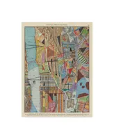 Nikki Galapon Modern Map of New York I Canvas Art - 15" x 20"