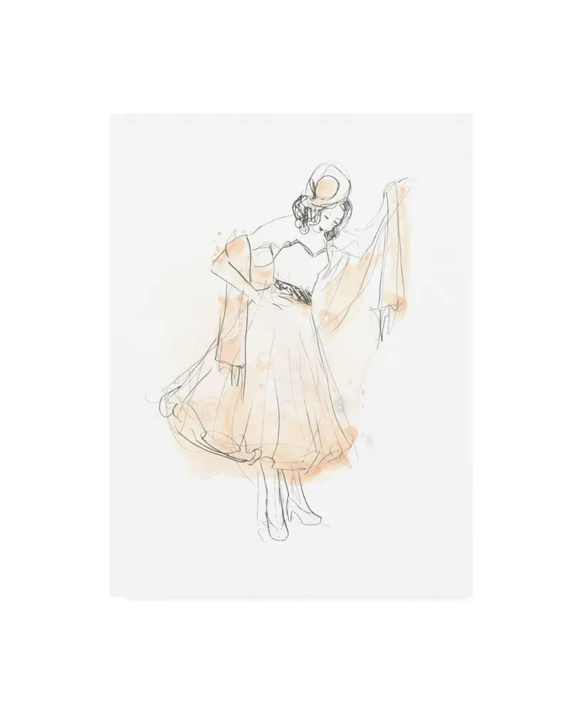 June Erica Vess Blush and Grey Fashion I Canvas Art - 37" x 49"