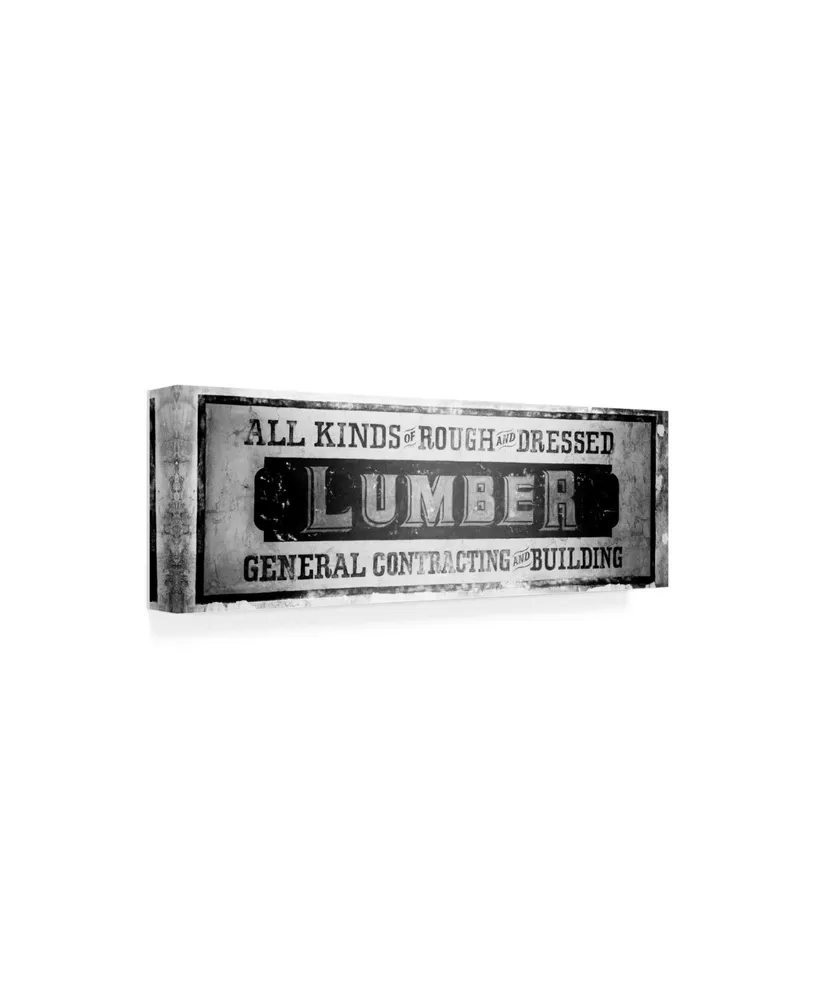 Philippe Hugonnard Made in Spain 2 Lumber Sign B&W Canvas Art