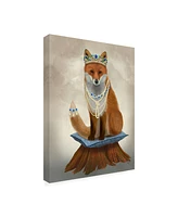 Fab Funky Fox with Tiara, Full Canvas Art - 27" x 33.5"