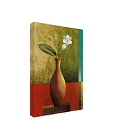 Pablo Esteban Flower in Orange Vase Canvas Art - 19.5" x 26"