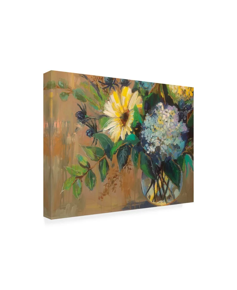 Jeanette Vertentes Glass Floral Canvas Art