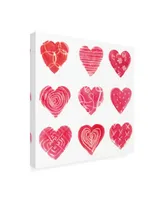 Sue Schlabach Hearts and More Hearts I Canvas Art