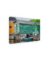 Chuck Burdic Weathered Boat House Canvas Art