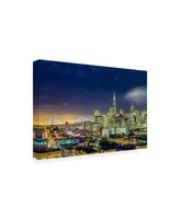 Dave Gordo San Francisco Holiday Lights Canvas Art - 15.5" x 21"