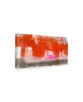 Jennifer Goldberger Red, Pink and Grey Iv Canvas Art - 20" x 25"