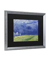 Vincent Van Gogh Wheatfields Under Thundercloud Matted Framed Art - 27" x 33"