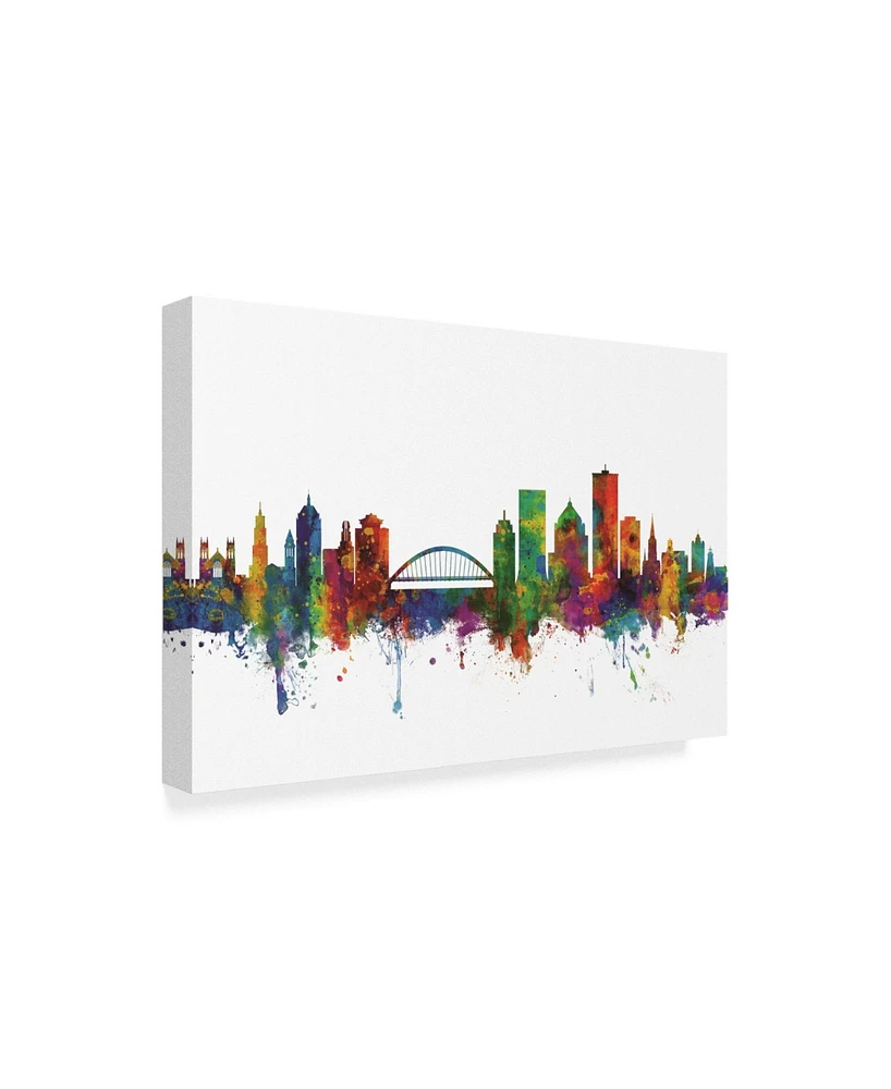 Michael Tompsett Rochester New York Skyline Ii Canvas Art - 20" x 25"