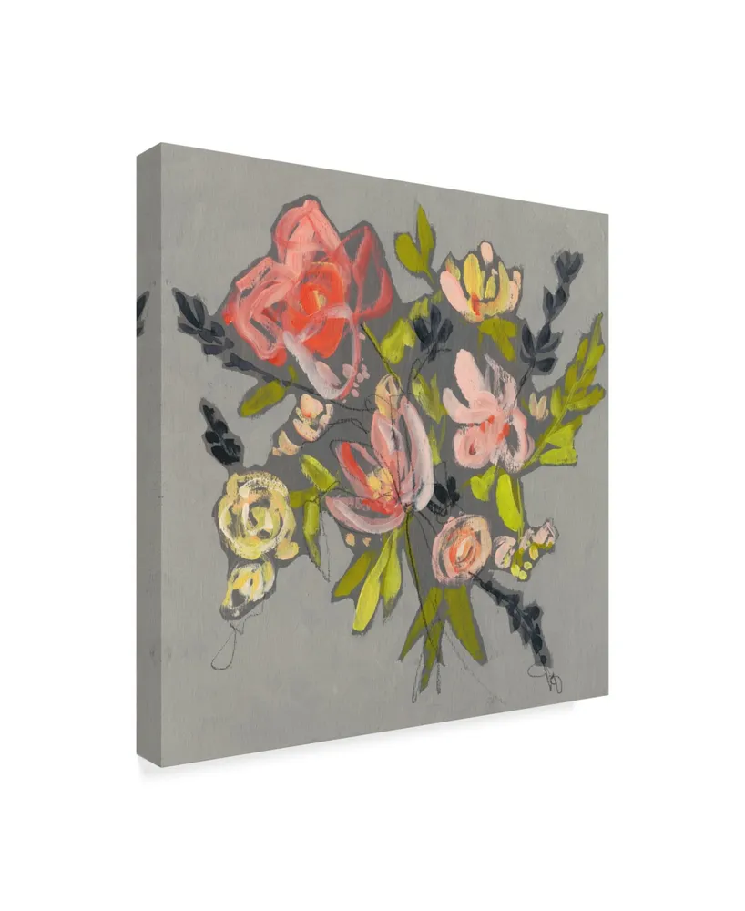 Jennifer Goldberger Blush & Paynes Bouquet I Canvas Art