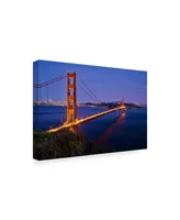 American School Golden Gate Sunset Canvas Art - 15" x 20"