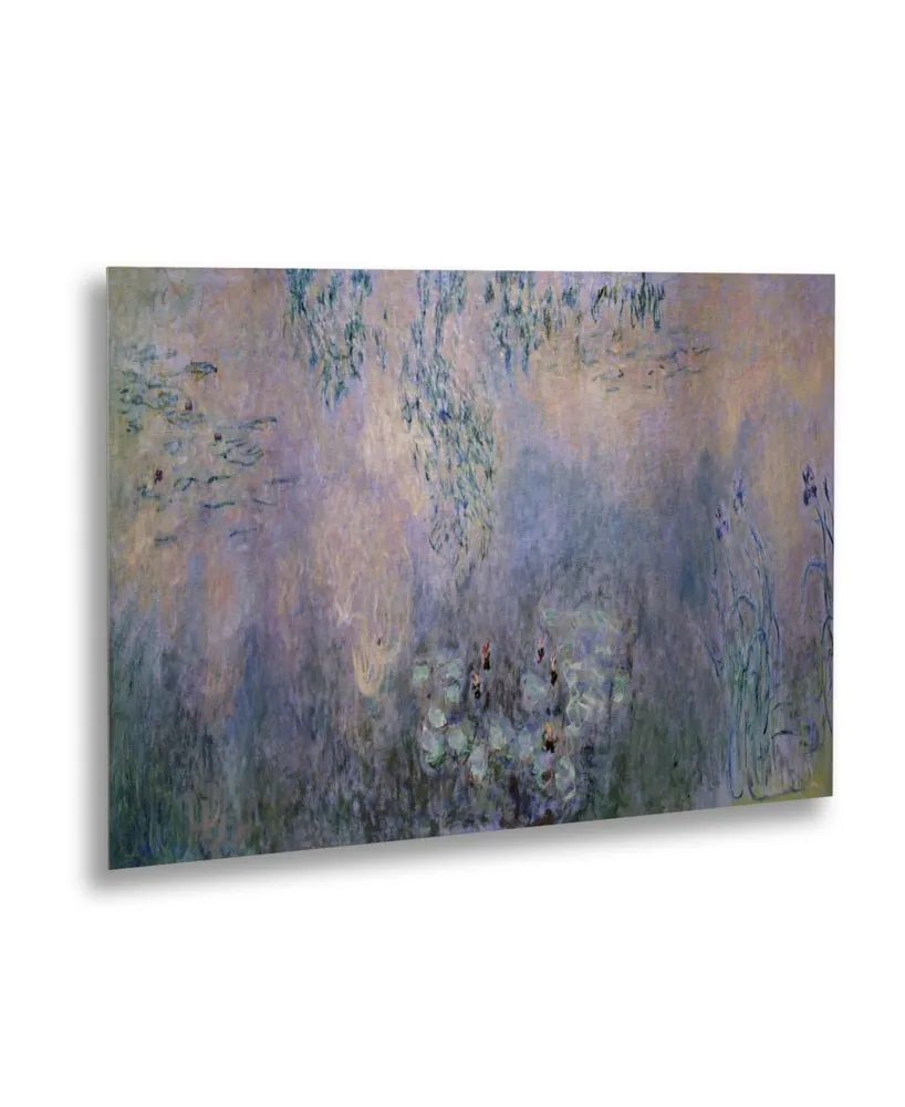 Claude Monet Water Lilies 1914-22 Floating Brushed Aluminum Art - 22" x 25"