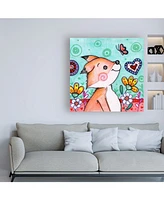 Valarie Wade Foxy friend Canvas Art - 15.5" x 21"