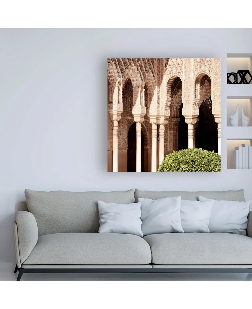 Philippe Hugonnard Made in Spain 3 Arabic Arches in Alhambra Canvas Art
