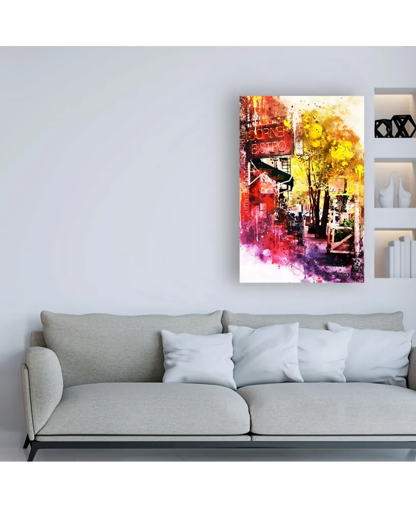 Philippe Hugonnard Nyc Watercolor Collection - Greenwich Village Canvas Art
