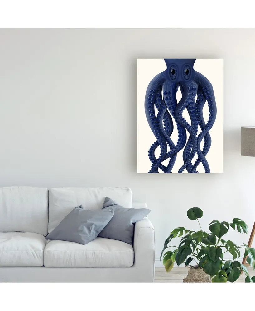 Fab Funky Giant Octopus Blue Canvas Art