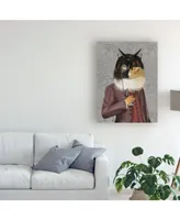 Fab Funky Tortoiseshell Cat and Brandy Glass Canvas Art