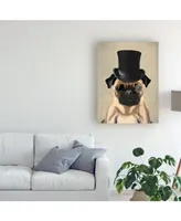 Fab Funky Pug, Formal Hound and Hat Canvas Art - 15.5" x 21"