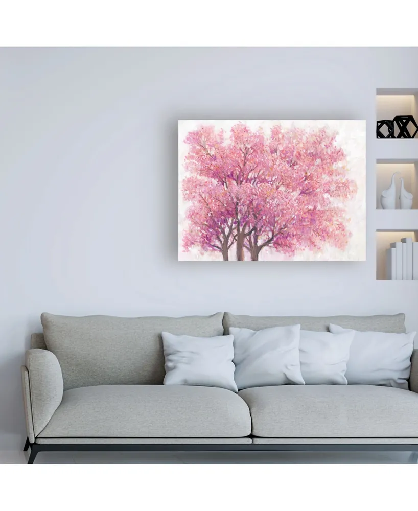 Tim OToole Pink Cherry Blossom Tree I Canvas Art