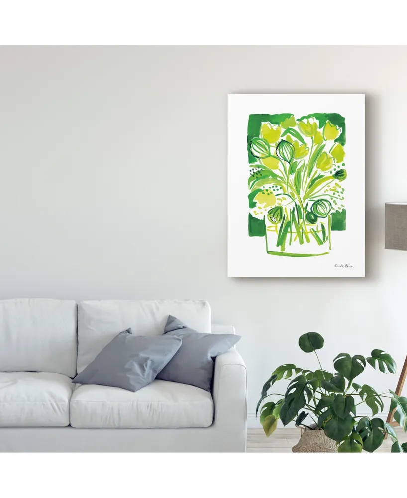 Farida Zaman Lemon Green Tulips Ii Canvas Art