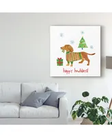 Farida Zaman Christmas Puppers Iv Canvas Art - 15" x 20"